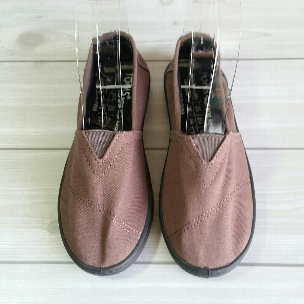 Kid's Toms Comfort Shoes Fla Slip On Brown Size Y2